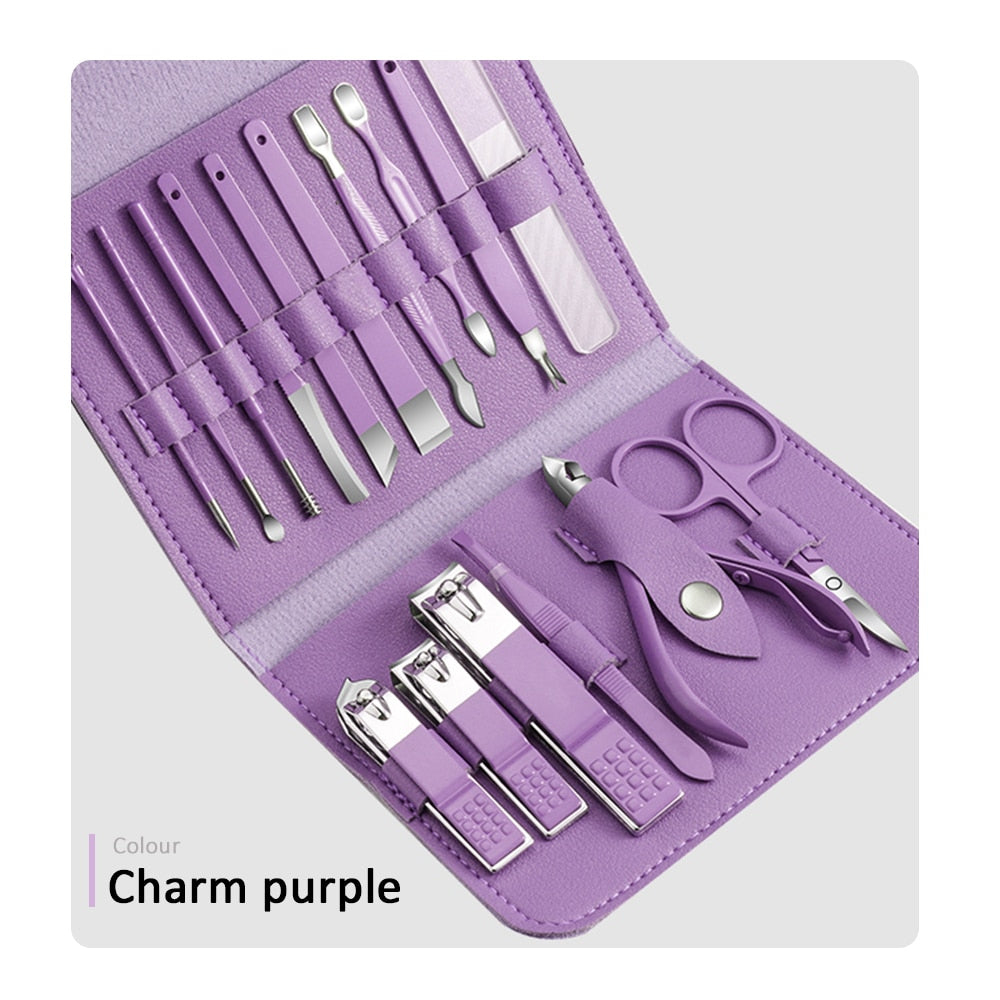 16pcs Manicure Set With