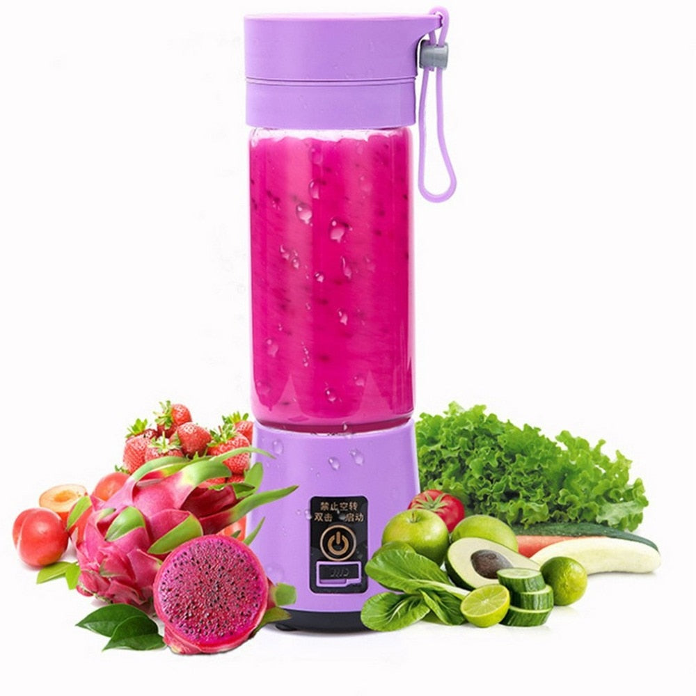 380ml 2/4/6 Blades Portable Electric Fruit Juicer