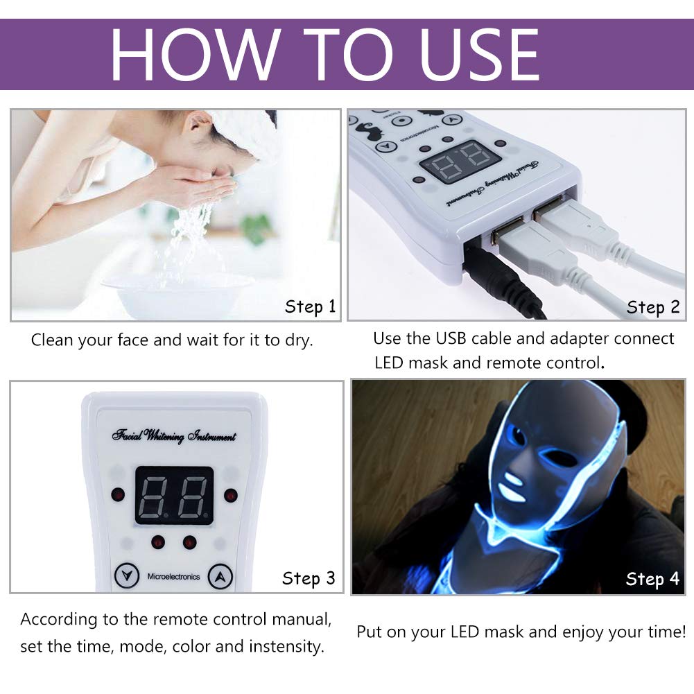 7 Colors Light LED Facial Mask