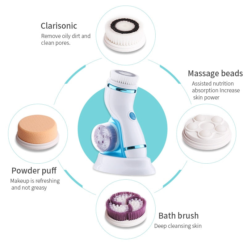 4 in 1 Electric Facial Cleansing Brush